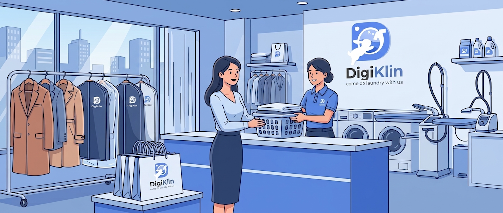 Ilustrasi layanan laundry kiloan DigiKlin